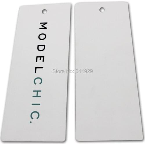 1000 pcs Customized 700gsm paper garment clothing bag hang tag/swing tags/labels/thick laminated paper tag/glossy cardboard tag