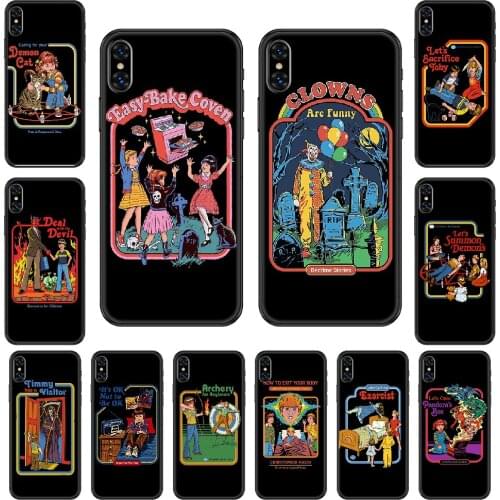 Halloween Lets Summon Demons Graphic Phone case For iphone 4 4s 5 5S SE 5C 6 6S 7 8 plus X XS XR 11 PRO MAX 2020 black silicone