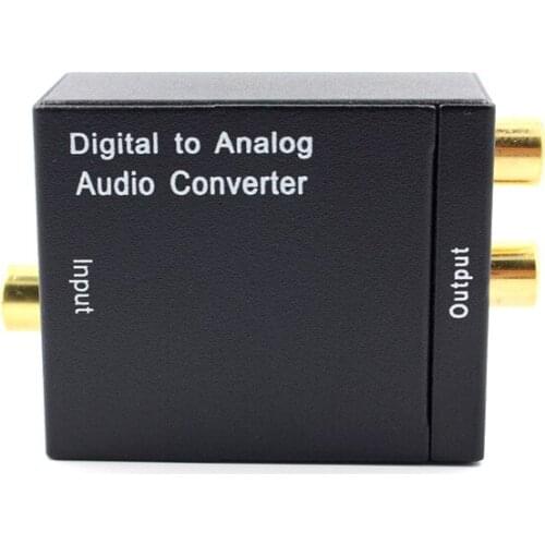 Digital to Analog Audio Converter Optical Fiber Toslink Coaxial Signal to RCA R/L Audio Decoder SPDIF ATV DAC Amplifier Adapter