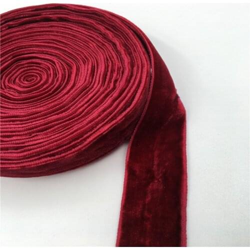 25mm Double Face Nylon Wine Velvet Ribbon Wedding Party Decoration Handmade Gift Wrapping Hair Bowknot DIY Christmas 1/3/5Yard