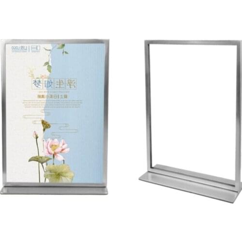 A4 Double-sided Advertising Desktop Display Stand Menu Catalog Brand Clothing Product Information Poster Display Rack