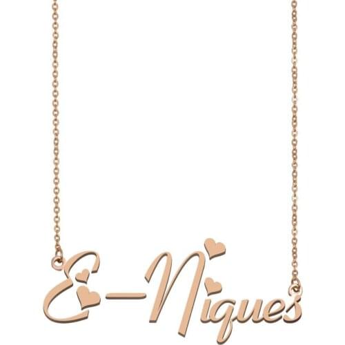 E-Niques Name Necklace , Custom Name Necklace for Women Girls Best Friends Birthday Wedding Christmas Mother Days Gift