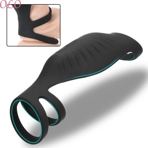 Erection Cock Ring Wireless Remote Control 9 Modes Penis Enlargement Penis Sleeve Delay Ejaculation Vibrating Penis Ring