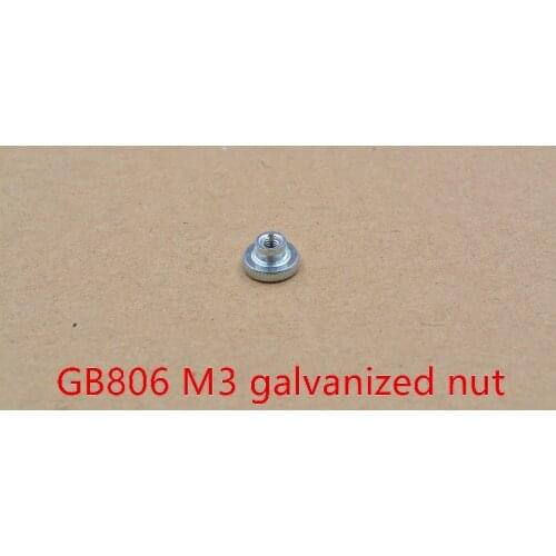 GB806 top marginlmperf knurl nut M3 nut nickel nut heating bed adjusting galvanized nickeling black GB806 M3 10pcs