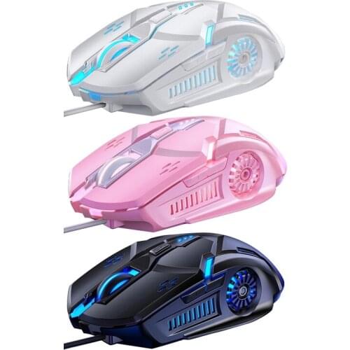 G5 Silent Wired Six-Button Colorful Luminous Gaming Mechanical Mouse 6D 4-Speed DPI RGB For PUBG Computer Laptop