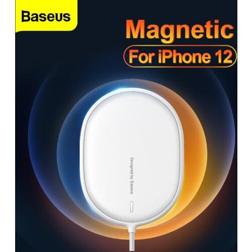 Baseus PD 15W Qi Magnetic Wireless Charger For iPhone 12 11 Pro Max Mini Induction Fast Wireless Charging Pad For Xiaomi Samsung