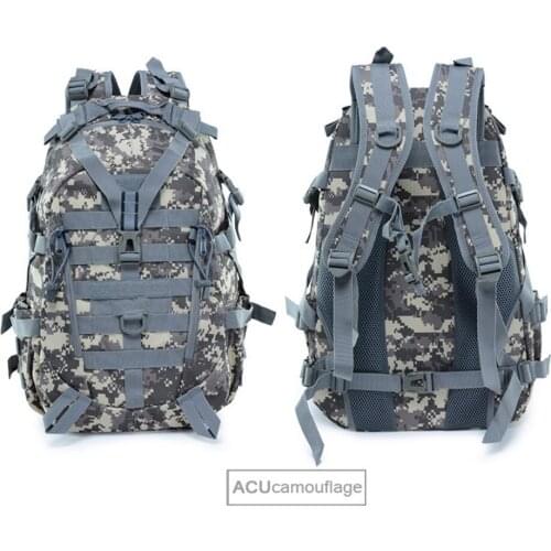 40L Climbing High Capacity Tactical Shoulder Bag Outdoor Camping Nylon Backpack Mens Travel Bag Mountaineering Hiking Pack