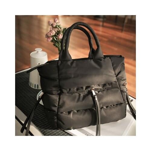 2021 new Winter Single Shoulder Tote Women Space Pad Cotton Feather Down Bag Bucket Handbag sac a main carteira Bolsa Feminina