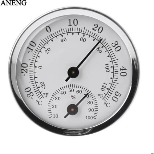 New Wall Mounted Temperature Humidity Meter Thermometer & Hygrometer For Sauna Room Household