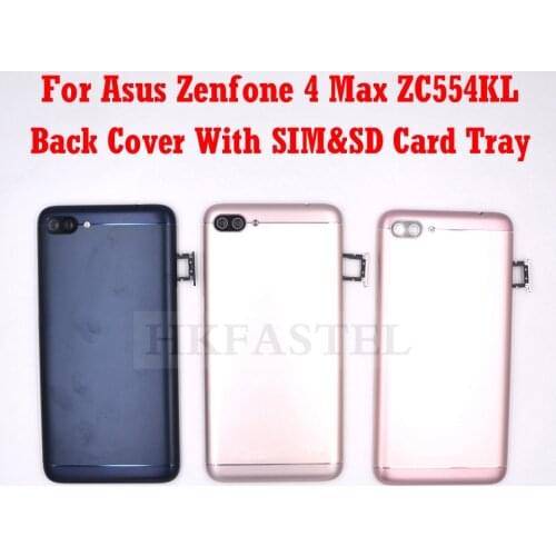 New Original ZC554KL Housing For Asus Zenfone 4 Max Pro Plus ZC554KL Back Door Frame Cover SIM SD Card Tray Power volume button