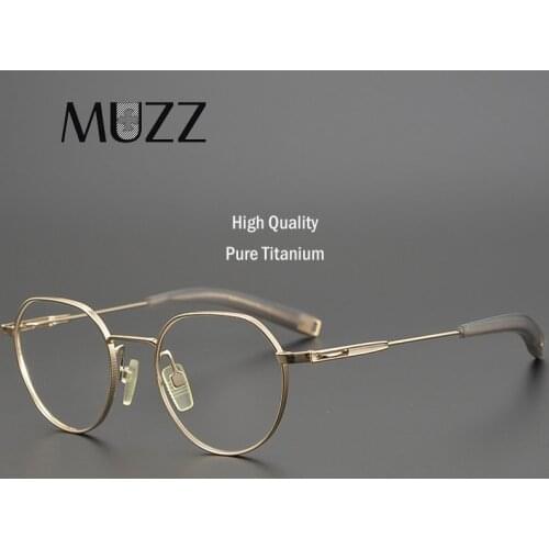 100% Pure Titanium Glasses Frame Men New Round Optical Myopia Prescription Eyeglasses Frame Full Vintage Japan Handmade Eyewear