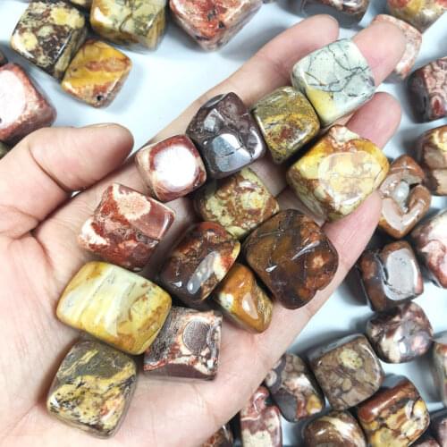 Wholesale 100g Natural Cube Red Longan Stone Chips Tumbled Stone Healing Quartz Crystals Stones and Crystals
