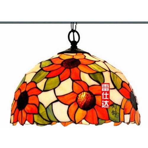 Tiffany Mediterranean style Pendant Lights lustres night light E27 bulb lamp floor bar bed room home lighting Free shipping