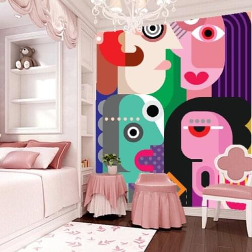 Custom retro nostalgic wallpaper, abstract figure for the living room bedroom restaurant background wall waterproof wallpaper