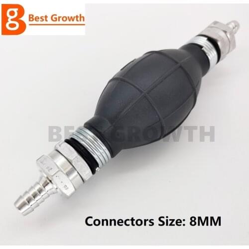 Manual Fuel Pump Line 8mm Hand Primer Bulb For Cars Ship Boat Motorcycles Diesel Liquid Oil GasTansfer Rubber Tube Alumin