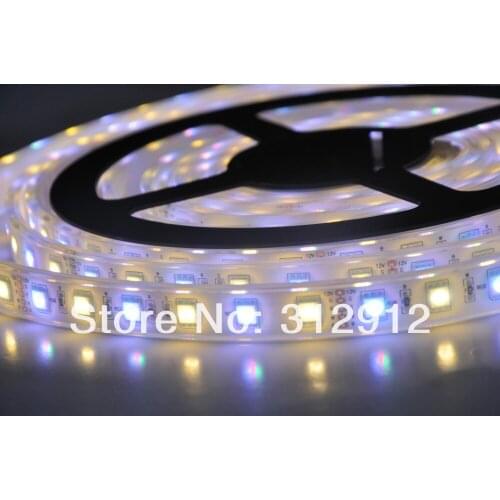 5M 300 LEDs 60led/M 5050 RGBW(RGB+Warm White) LED Strip Light;with epoxy resin filled;IP68;DC12V input;72W