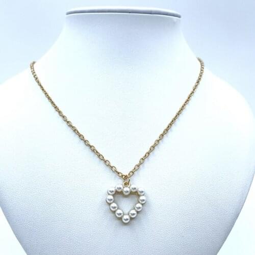 Fashion New Wild Sweater Chain Love Pearl Necklace Alloy Necklace Womens Necklace Couple Gift Jewelry