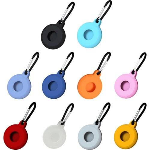 For Apple Airtags Liquid Silicone Protective Sleeve Anti-lost Device Keychain Protective Sleeve
