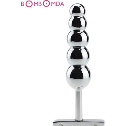160mm Stainless Steel Metal Anal Butt Plug Toy With Five Balls, Anal 5 Beads Sex Toy Anal Dildo Prostate Butt Plug for Adult O3