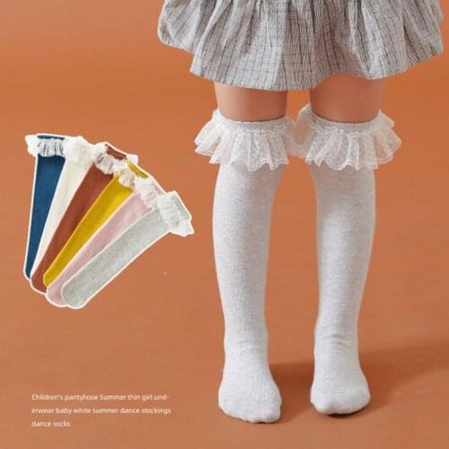 2021 New Baby Girls Socks Long Socks Kids Knee Length Soft Cotton Baby Socks Kids 1-6 Years Knee High Socks