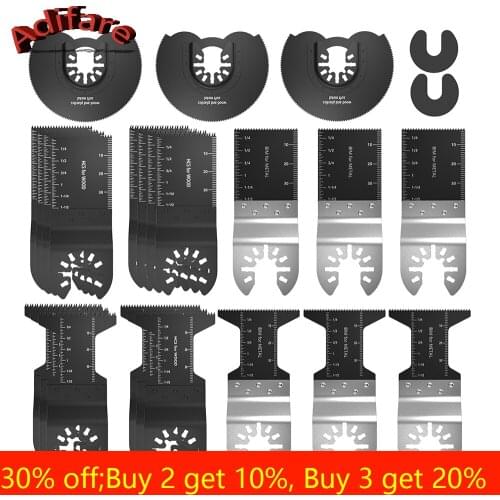 25 Pcs Multi-Function Bi-metal Precision Saw Blade Oscillating Multitool Saw Blade for Renovator Power Cutting Multimaster Tools