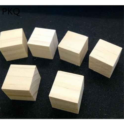 3cm/4cm/5cm Solid Wood Cube Wooden Square Blocks kids Early Educational Toys DIY Woodwork Craft Decoration