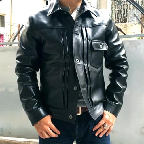 Free shipping.506XX Brand leather coat,man genuine leather Jacket,quality fashion mens slim cool horsehide clothes.classic