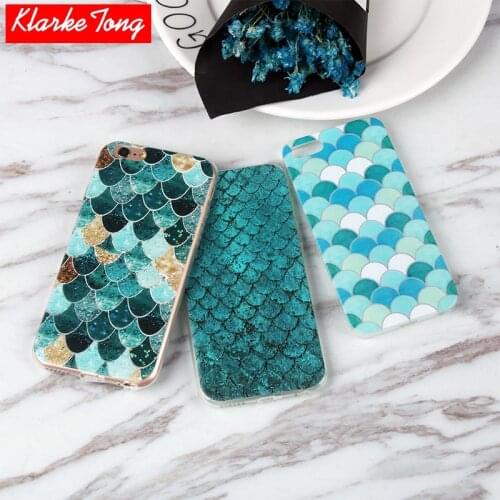 Glitter Blue Mermaid Fish Scale Phone Case For iPhone 12 mini 11 Pro 6s 5s se2020 7 8 Plus XS MAX XR Soft Silicone Cover Coque