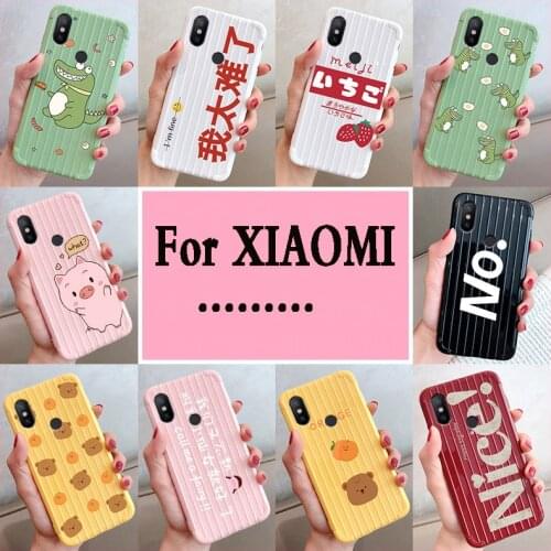 Luxury Luggage For Xiaomi redmi 6 6a phone case Cute TPU cartoon Silicone fundas For Xiaomi a2 lite 9T redmi7 8 note 7 pro Cover