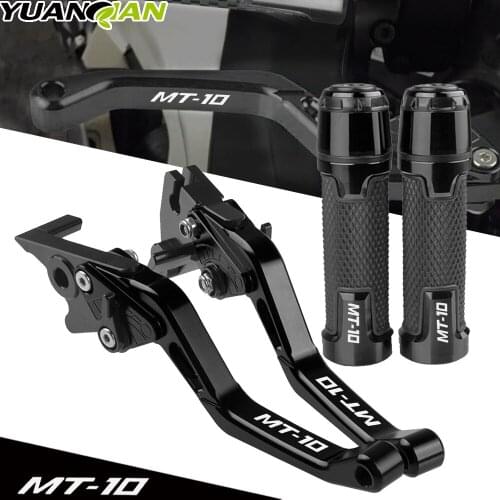 For YAMAHA MT10 MT-10 MT 10 SP 2016-2020 2019 Motorcycle Adjustable CNC Aluminum Short Brake Clutch Lever handlebar handle Grips