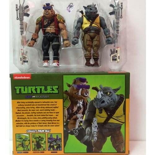 Anime Shredder Michelangelo Foot Solder Figure NECA Figure Shredder Donatello Krang Figure Anime Turtle Figure Toys 2PCS/Set