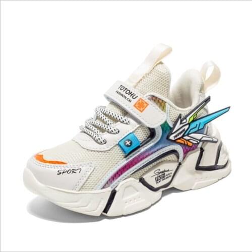 Summer 2021 New Mesh Kids Sneakers Lightweight Casual Breathable Boys Shoes Fashion Non-slip Running Student Shoes