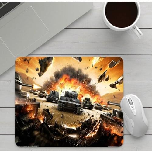 Small World of Tanks Mouse Pad Gaming Accessories Speed Keyboard Desk Mat PC NonSlip Office Desktop Gamer Rubber Kawaii Mousepad