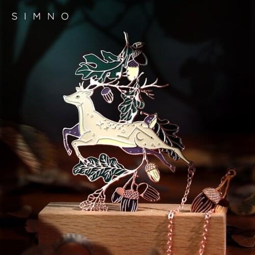 1Pcs Cute Butterfly Birds Deer Whale Design Beautiful Retro Vintage Bookmark Creative Metal Copper Bookmarks Stationery Gift