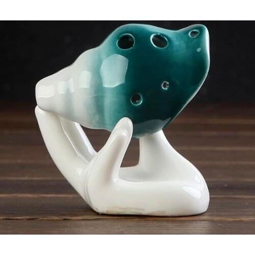 Mini 6 Hole Ocarina Color Glaze Ceramic Flute Cartoon style Conch Ocarina music instrument For Children Music Gift