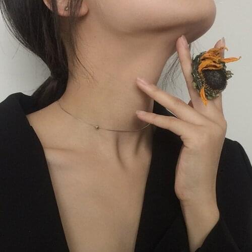 Minimalism S925 Silvery Chain Hot Sale Small Bead Pendant Charm Clavicle Necklace For Women Wedding Party Jewelry Birthday Gifts