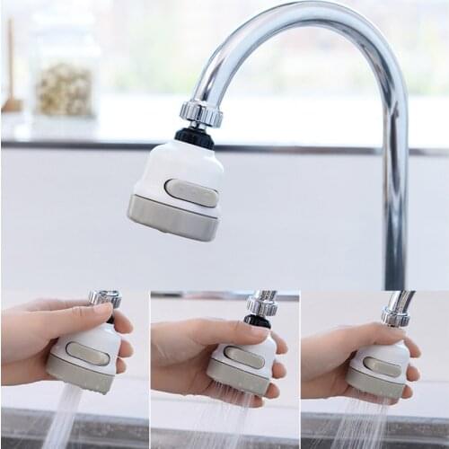360 Rotate Tap Kitchen Faucet Shower Head Water Saving for Kitchen Spray Head Tap Durable Adjustable Booster Kitchen Accessories