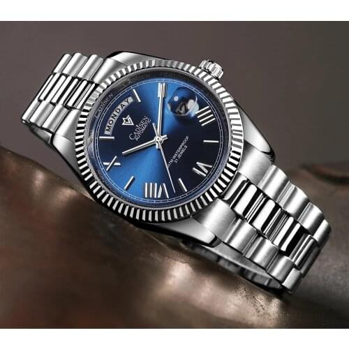 2021CADISEN New Mens Mechanical Watches Brand Luxury Automatic Watch Men Waterproof Wristwatch Man 8285 Clock relogio masculino