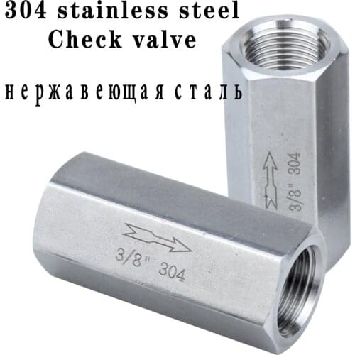 304 stainless steel pneumatic connector check valve water pipe water pump seal G thread 1/8" 1/4" 3/8" 1/2" internal thread
