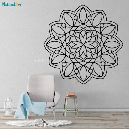 Simple Mandala Art Wall Sticker Minimalist Home Geometric Decor Scandinavian Removable New Design Murals YT2397