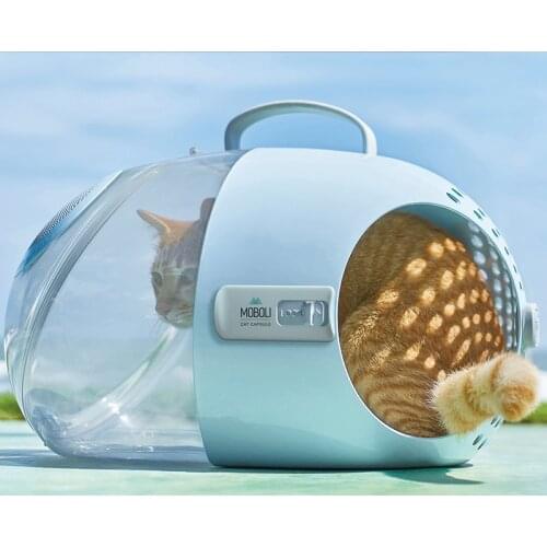 Luxury Cat Carrier Transparent Pet Capsule Transport Box Cats Bag Space Handbag ABS Cat Carrying Dog Box Travel Products