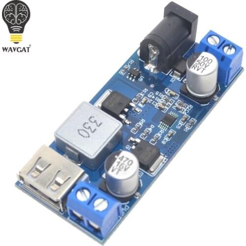 DC-DC 24V/12V To 5V 5A Step Down Power Supply Buck Converter Replace LM2596S Adjustable USB Step-down Charging Module For Phone