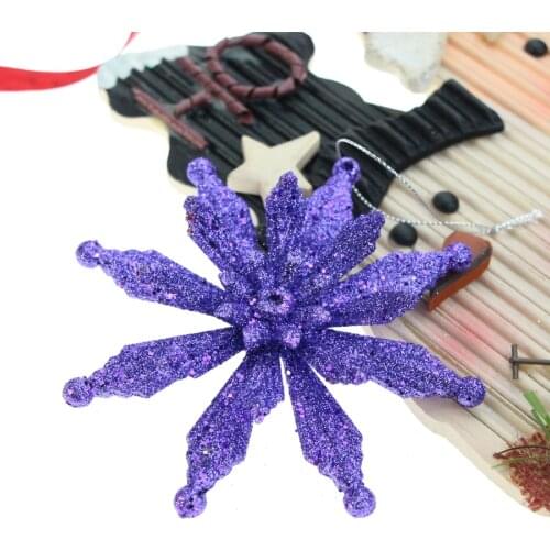 Christmas decorations 11cm three-layer three-dimensional christmas snowflake gold powder Snowflake Christmas tree small