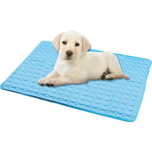 Self Cooling Dog Mat Non Toxic Pet Cooling Pad Cushion Summer Dog Cool Mat Bed Soft Vat House Mat Cooler 3