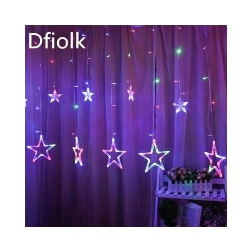 LED star lights curtain lights wedding Christmas lights decorative lights free shipping