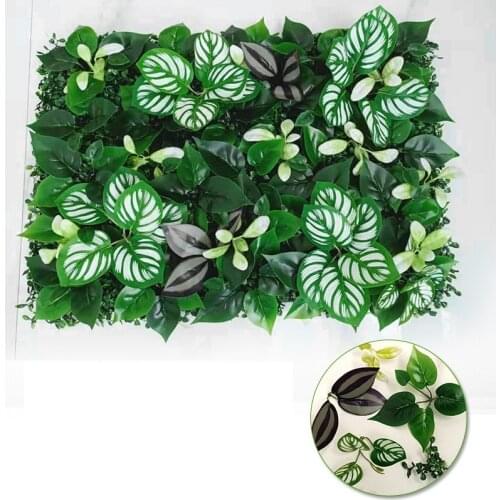 Grass Wall Fake Plants Home Decor Rural Apple Leaves Green Plant Wall Panels Garden Decoration Artificial Plants Vertical Garden