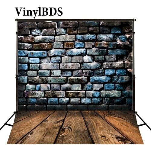 VinylBDS Backdrops Colorful Wall Photo Background Graffiti Backdrop Baby Shower Backdrop Brick Wall Wood Floor Bacckdrop