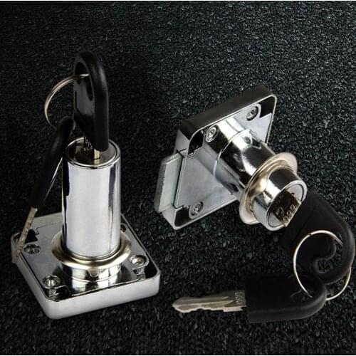 Drawer Locks with 2 Keys Lock Furniture Hardware Door Cabinet Lock for Office Desk Letter Box 3 Colors Cam Locks