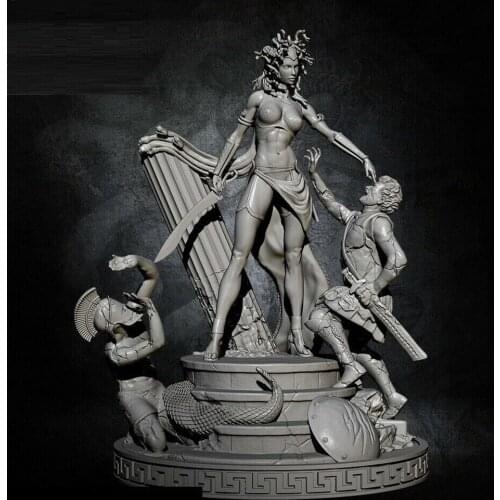 1:32 Scale Resin Figure Unpainted Model Kit Figure Collect Unpainted Medusa Unassambled Queen T8C2