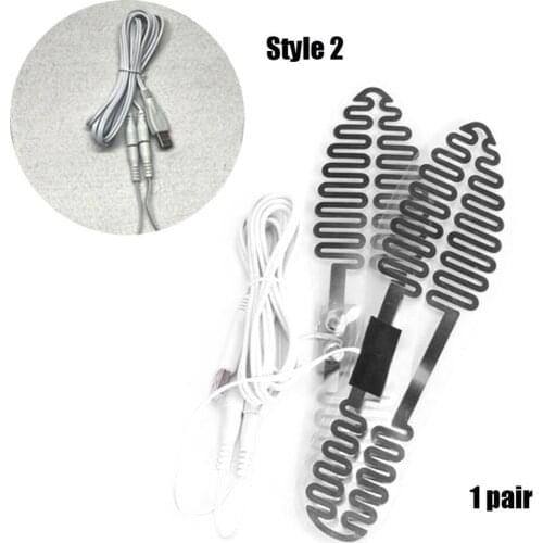 1 Pair Unisex Heated Insoles USB Electric Heating Shoes Mat Winter Warm Inserts Outdoor Sports Ski Shoe Pads